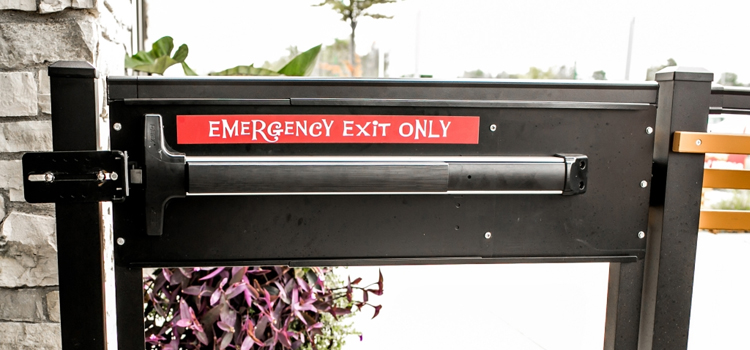 emergency push bar installation in Los Altos